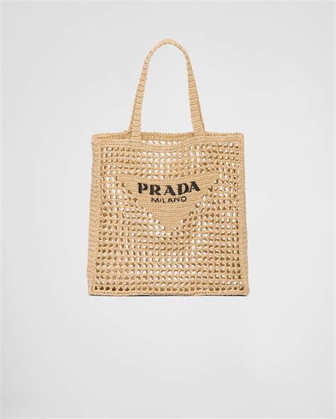 prada bag knitted|Prada shopping tote.